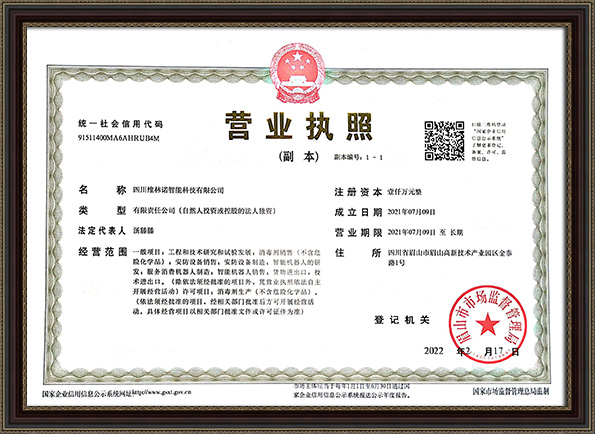 Business License of Verinuo